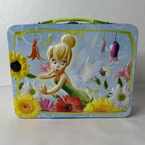 Tinkerbell Metal Lunch Box Raised Graphic Colorful School Collectible Fairy Kids